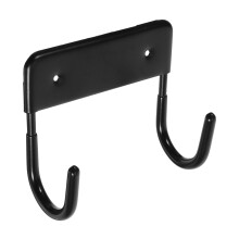 Ironing Board Holder Wall Mount With Hooks - Laundry Storage, Space-Saving Wall Rack Organizer, Black