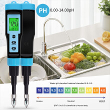 Food PH Meter 0.00-14.00PH High Accuracy Temp PH For Meat Canning B