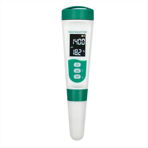 PH Meter, Voice Water Quality Tester, PH/EC/TDS/Salinity/Temp Meter