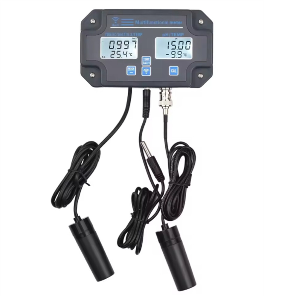 6In1 Digital Wifi Water Quality Tester Ph/Ec/Tds/Salt/Temp Eu Plug 4711891695652