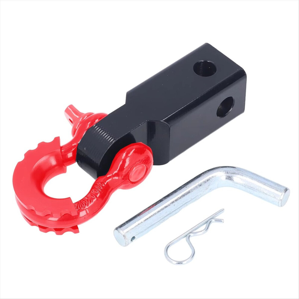 2In Shackle Hitch Hook Receiver For Cars Trucks & Red/Black 4711891692996