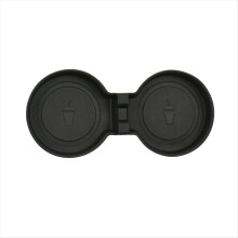 Auto-Wasserbechermatte, Untersetzer mit Schlitzen, TPE, rutschfeste Matte, Schwarz