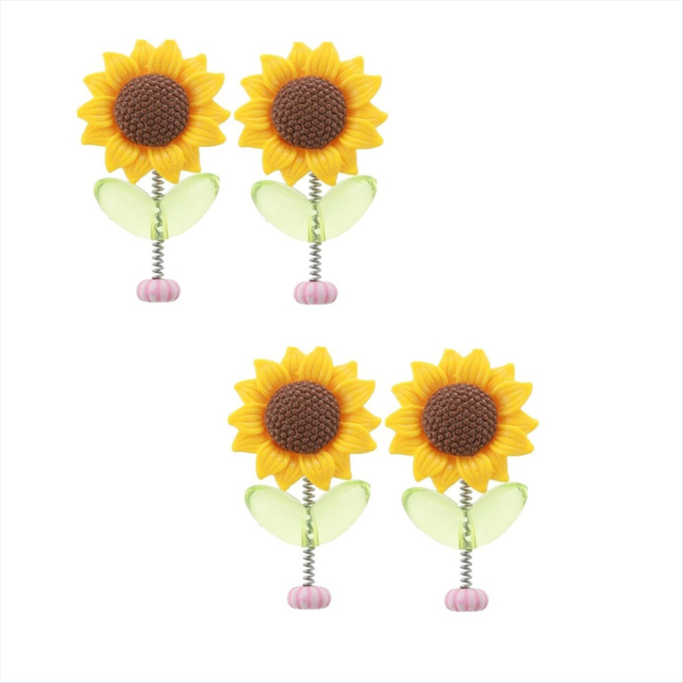 4Pcs Car Dashboard Sunflower Ornament Head Shaking Dancing Sunflower 4711891647545
