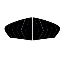 Car Rear Window Shutter Cover for 5 Series F10 Gloss Black