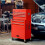 AREBOS AREBOS 9-Drawer Combo Tool Cabinet Garage Tool Chest with Wheels Workshop Tool Storage Lockable Red 8
