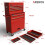 AREBOS AREBOS 9-Drawer Combo Tool Cabinet Garage Tool Chest with Wheels Workshop Tool Storage Lockable Red 9