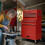 AREBOS AREBOS 9-Drawer Combo Tool Cabinet Garage Tool Chest with Wheels Workshop Tool Storage Lockable Red 10