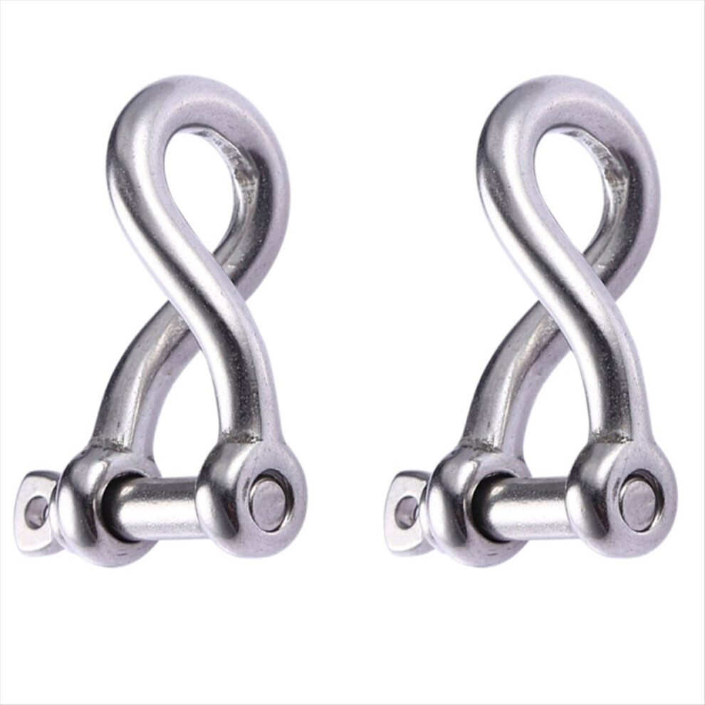 2Pcs Heavy Duty 4Mm Twisted Shackle With Screw Pin 4711902506243