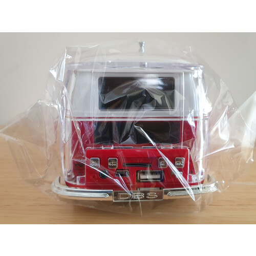 (Red) Bluetooth Disco Lights Crystal Car Shaped Speaker 1