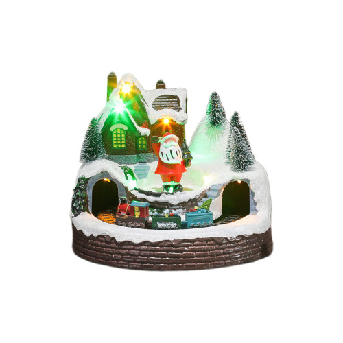 Sparkling Musical Christmas Train Ornament for a-Elderly style