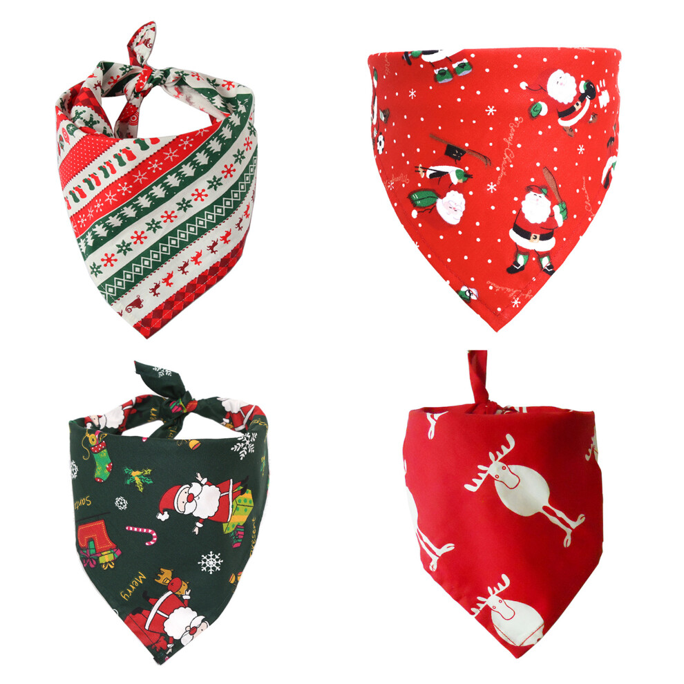 4piece Festival Pet Bibs Set Comfortable Cotton Bandanas-Type D-image-OPC-PMDMSCT-NEW