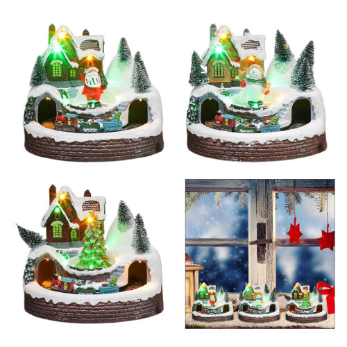 Sparkling Musical Christmas Train Ornament for a-Elderly style 2