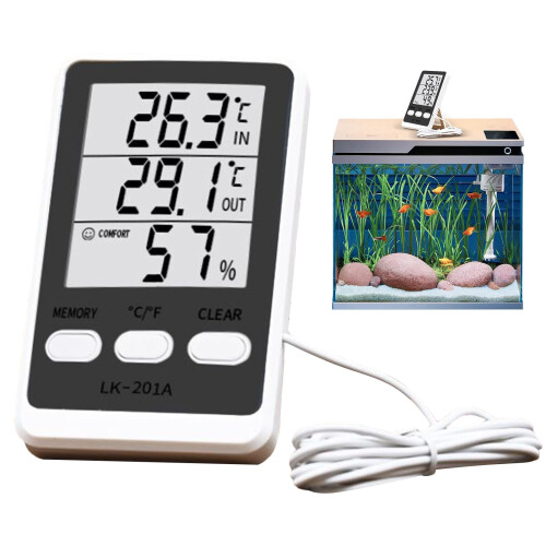 Fridge Temperature Gauge Digital Waterproof Aquarium Thermometer Freezer