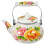 Emaille Vintage Mit Blumendekor Und Griff 10