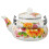 Emaille Vintage Mit Blumendekor Und Griff 5