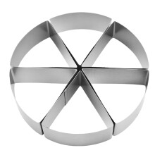 Cake Divider Cutter 6-Grid Portional Cutter Stainless Steel Pancake Divider Pizza Portion Marker For Bread Desserts