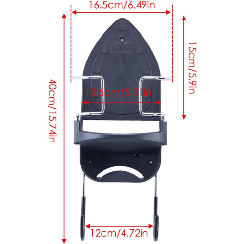 Hanging for Ironing Tasks Wall Mount Bracket Hnager Black Maximum Width Door Compatible 2