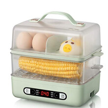 Electric Food Steamers Two Tier Steamer With Timing Function For Egg Seafood Pastry Breakfast Kitchen Appliance