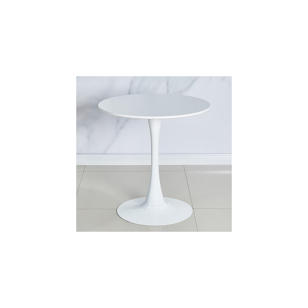 Stainless Steel Bar Table Round Pub Table Bar Height Cocktail Table High Top Table With Metal Pole And Base White-image-OPC-PMDMTND-NEW