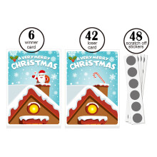 Christmas Party Games Stickers Scratch Off Game for Kid Holiday