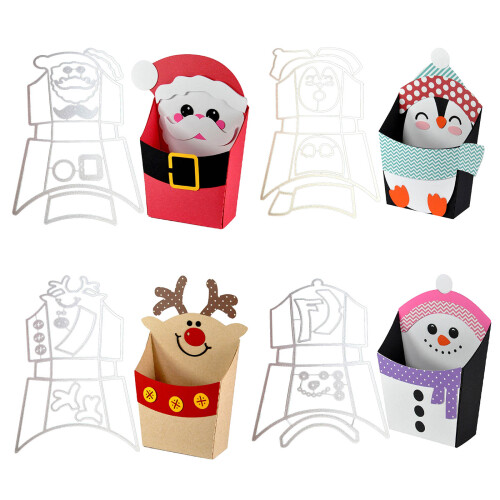 Christmas Box Metal Cutting Dies Stencils for DIY-MH704 2