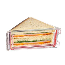 Triangle Sandwich Container Leak Proof Eco Friendly Reusable Clear Portable Detachable Breakfast Box With Lids For Work