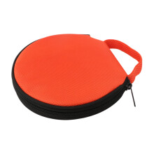 DVD Organizer 20 Discs Hard Case Storage Case Portable Media Stand Orange Travel-Ready