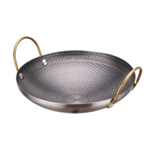 Stainless Steel Wok Pot 9-Inch Nonstick Saute Pan Hotpot Shabu Shabu Pot For Noodle Ramen Seafood Home Use