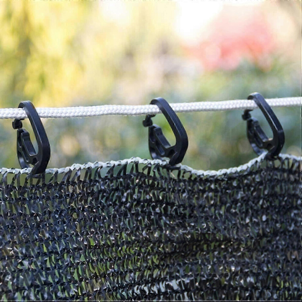 Pack of 50 hooks for greenhouse shade netting, plastic hooks for sunshades, curtain hooks, greenhouse hooks