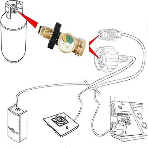 Propane gas tank with integrated leak detector - Fuel level indicator 2