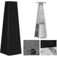 Protective cover for patio heater, pyramid-shaped tarpaulin, dustproof and windproof, Superma, black-hhny