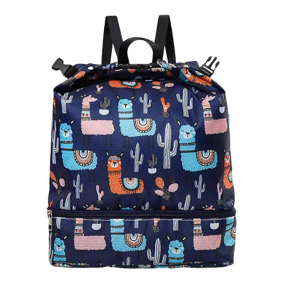 Swimming Bag Large Navy Wet Dry Compartment Waterproof Kids Backpack Blue