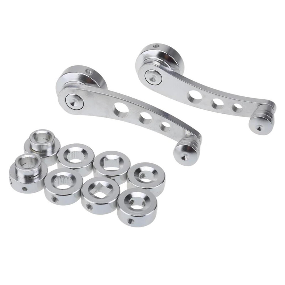 Car Window Levers Universal Aluminum Alloy Manual Crank Handle For Window Regulator Repair Kit Silver 9393856566297