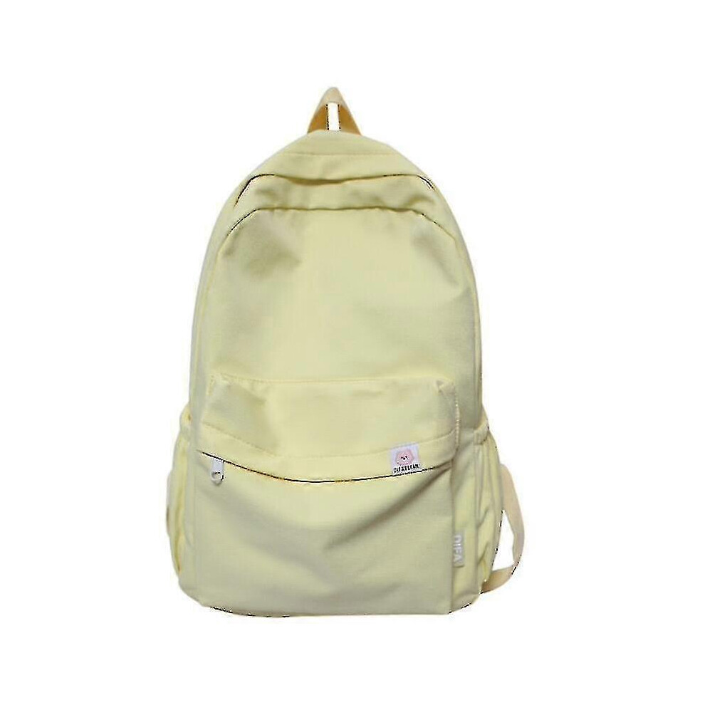 Waterproof Nylon Backpack Yellow, Women Travel Bag, School Teen Girls