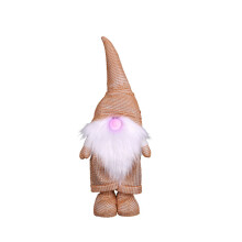 Gnome lumineux, décorations de noël, poupée-Style homme doré