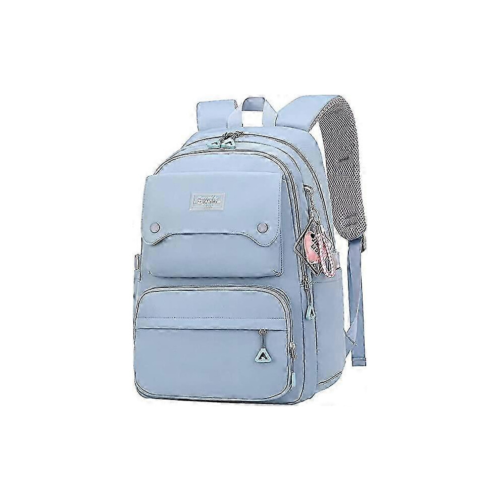 Casual Backpack for Teen Girls, High School College, Laptop Travel Bag Blue