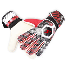 Full Finger Gauntlet Football Gloves Anti Abrasion Durable Non-Slip Wrist Gauntlet Training And Match Size 6 Red