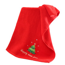 Serviette à main de noël, gant de toilette, 14x30 pouces,-rouge