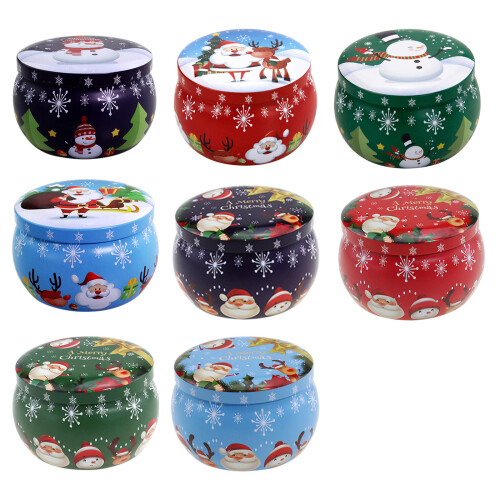 Holiday Candle Tins with Lids for Making Candle Empty-5 1