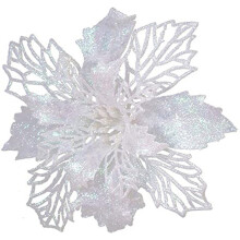 Artificial Flowers Flash Artificial Christmas Flower-White
