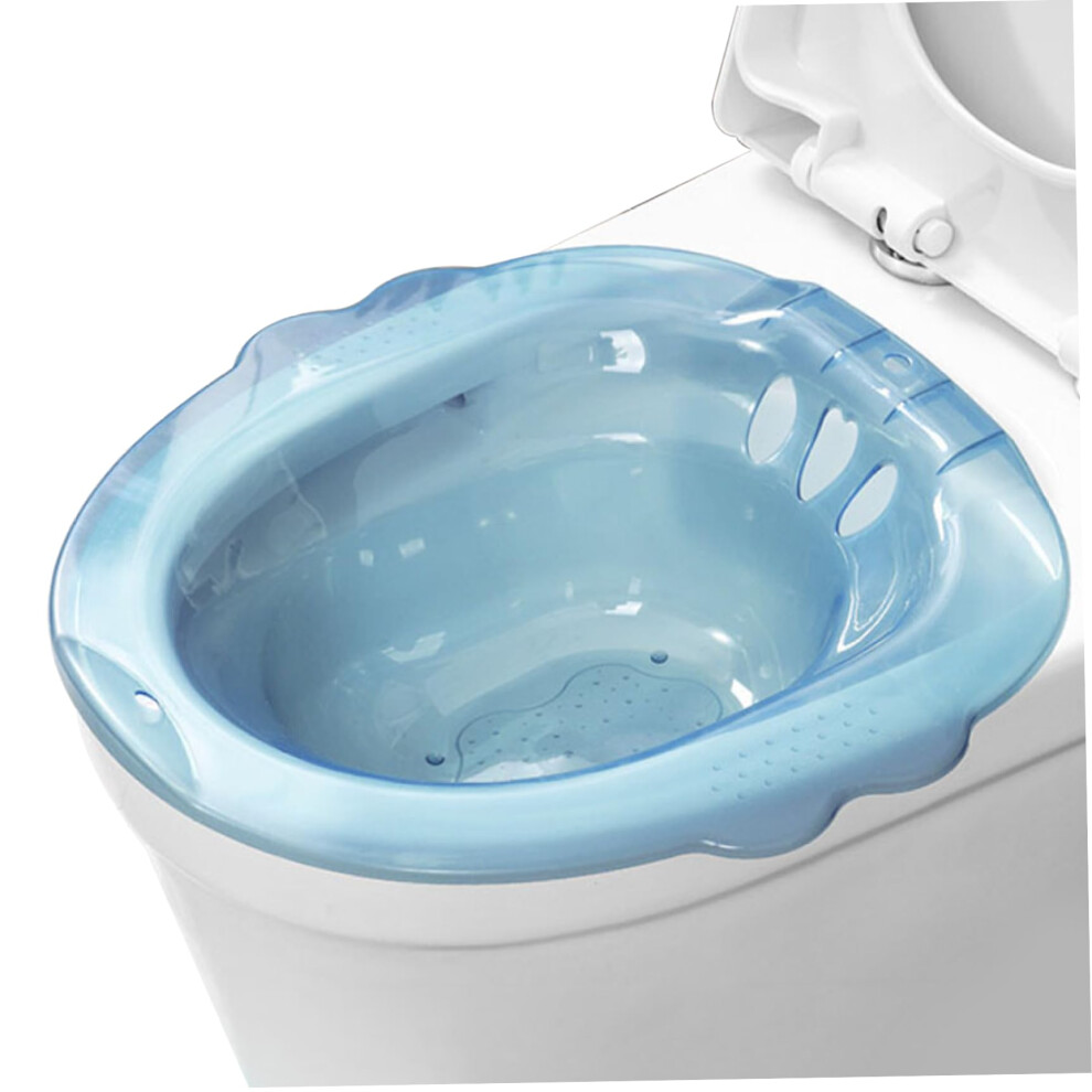 Sitz Bath Portable Over-Toilet Bidet Attachment, Anti-Overflow Blue Travel Bidet For Hemorrhoids Postpartum 9393856567140