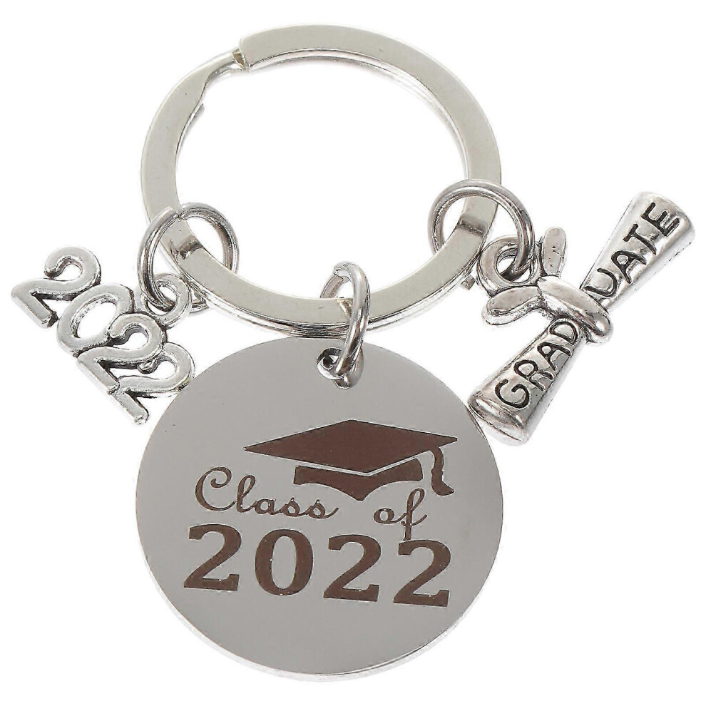 Graduation 2022 Keychain Silver, Graduation Gift Keychain, Commencement Pendant Keyring