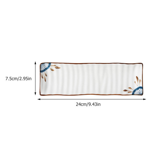 2 sushi-platten aus keramik, handbemalt, 1