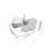 Silberner Kabelclip 25 Stk 0,9 Zoll 2