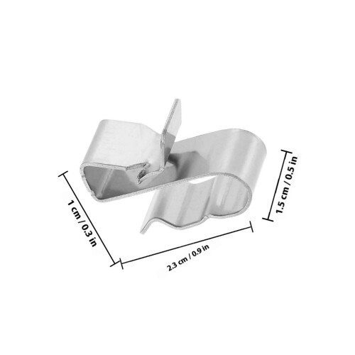 Silberner Kabelclip 25 Stk 0,9 Zoll 1