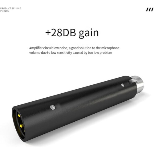 Dynamic Microphone Amplifier 5V Power Supply, Single-Channel, Omnidirectional for Dynamic Microphones, Drop Model 1