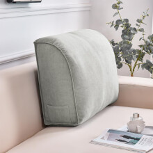 Extra Thick Sofa Back Cushion Wedge Pillow 24x18x8in Grey With Removable Cover For Couch And Bed Back Lumbar Support
