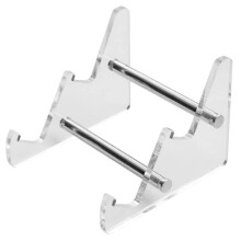 Keyboard Display Stand Transparent Acrylic Tabletop 2-Tier Tilted Keyboard Holder For Home Office