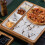Dessert Plates Square Ceramic Dinner Plate With Grid Pattern 8-Inch Restaurant Snack Plate Multi-Use Steak Plate 4