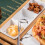 Dessert Plates Square Ceramic Dinner Plate With Grid Pattern 8-Inch Restaurant Snack Plate Multi-Use Steak Plate 3
